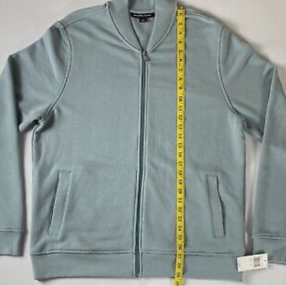 Michael Kors Full Zipper Sweater, Chambray, Blue Size Extra Large - Picture 3 of 11